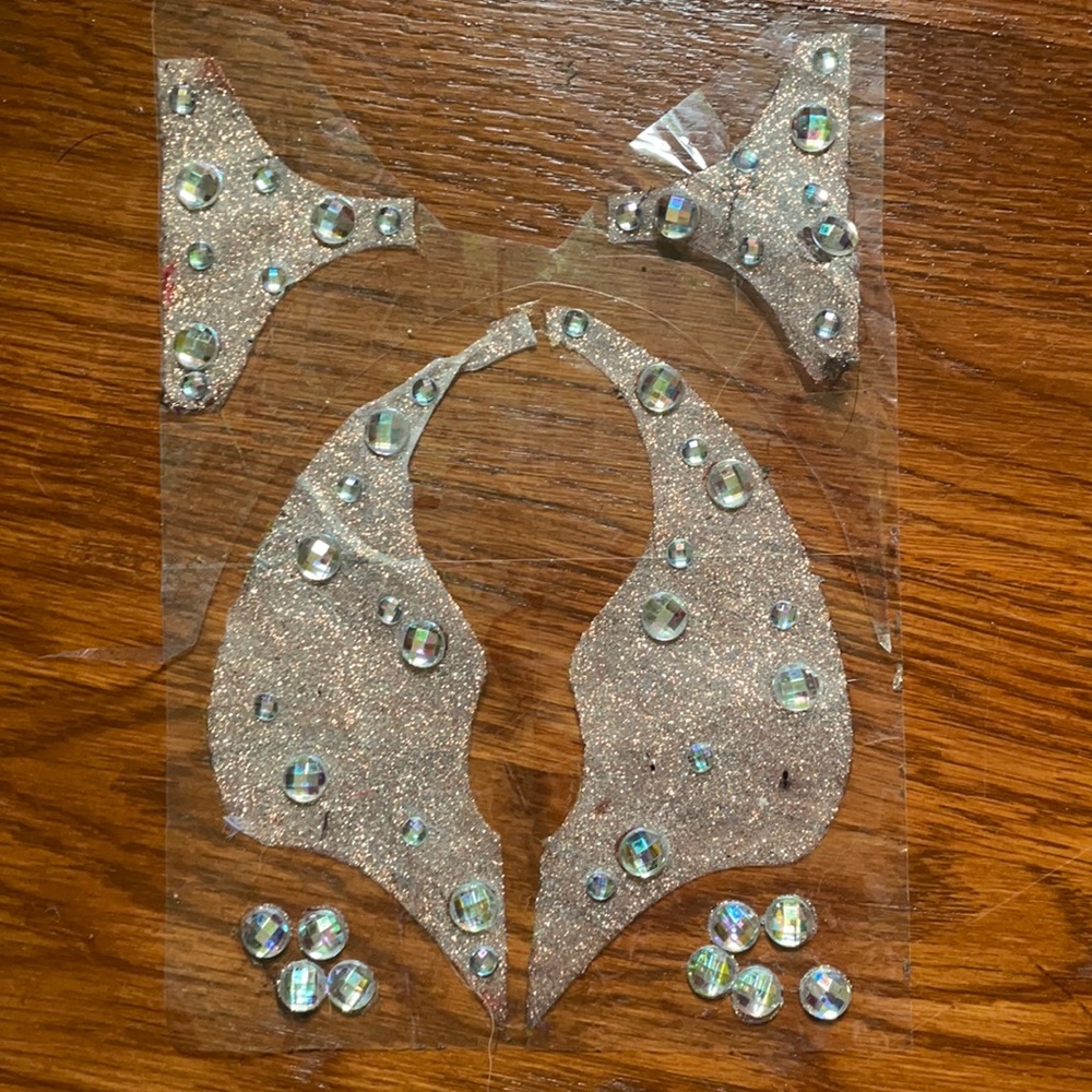 Xotic eyes wings body art rhinestones